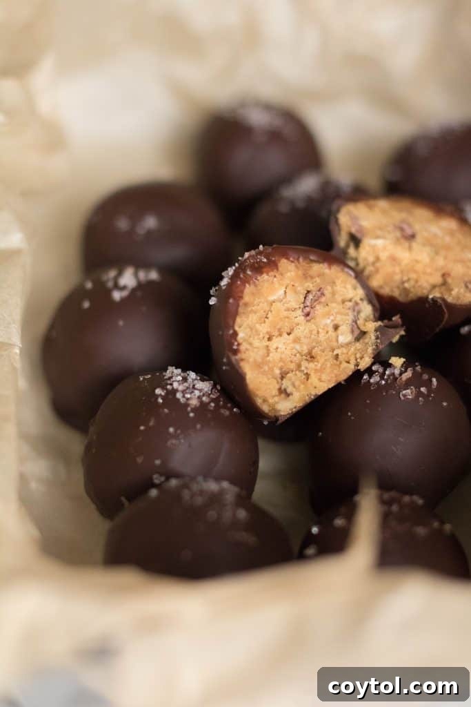 Sweet Escapes: 20 Recipes to Bake Away Stress 19 healthy cookie dough wanna be chocolate balls to bake when stressed