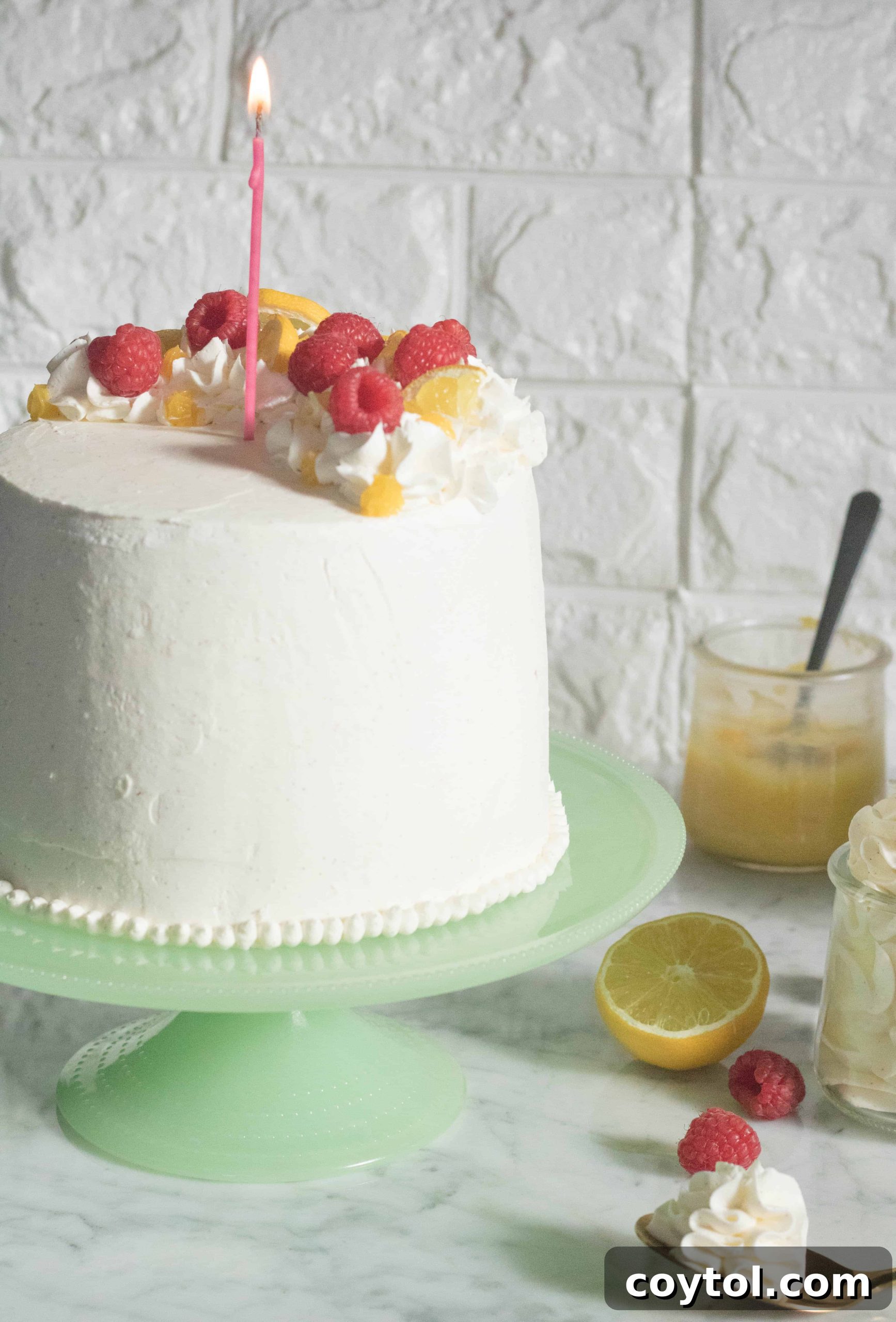 Sweet Escapes: 20 Recipes to Bake Away Stress 24 Vanilla cake with lemon curd and Italian meringue buttercream for stress baking