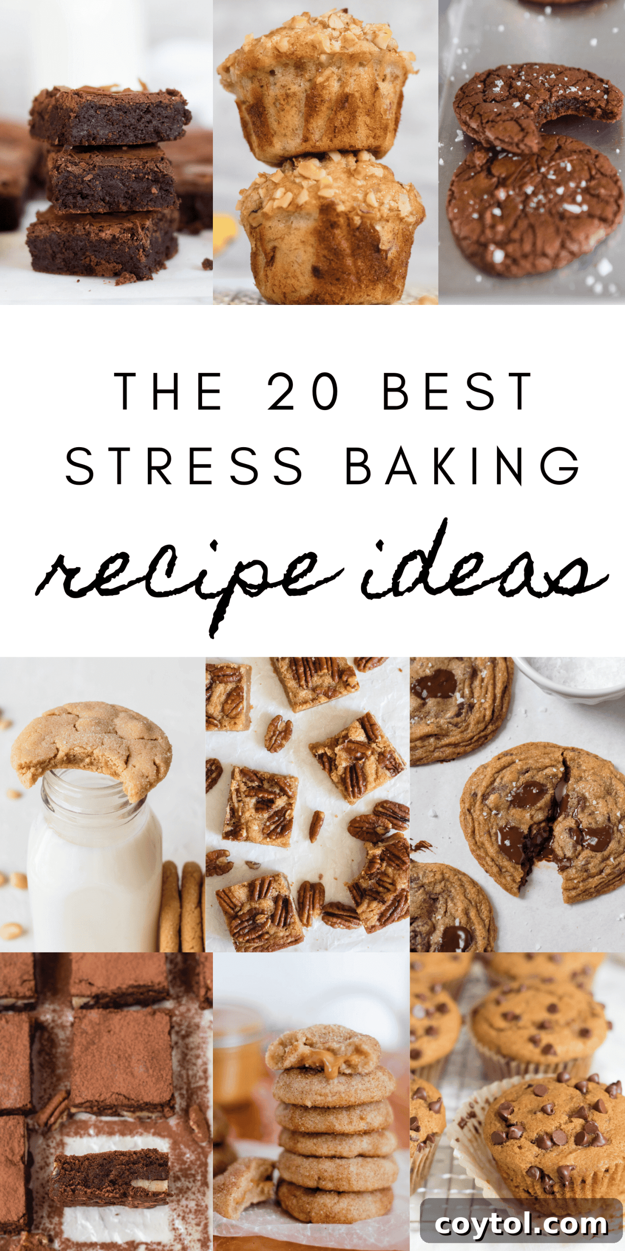 Sweet Escapes: 20 Recipes to Bake Away Stress 25 The best stress baking recipe ideas collage for pinterest
