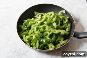 Sliced up bell peppers