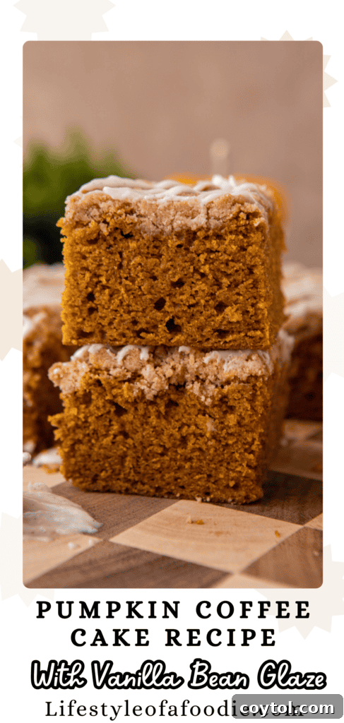 pumpkin coffee cake recipe pinterest pin