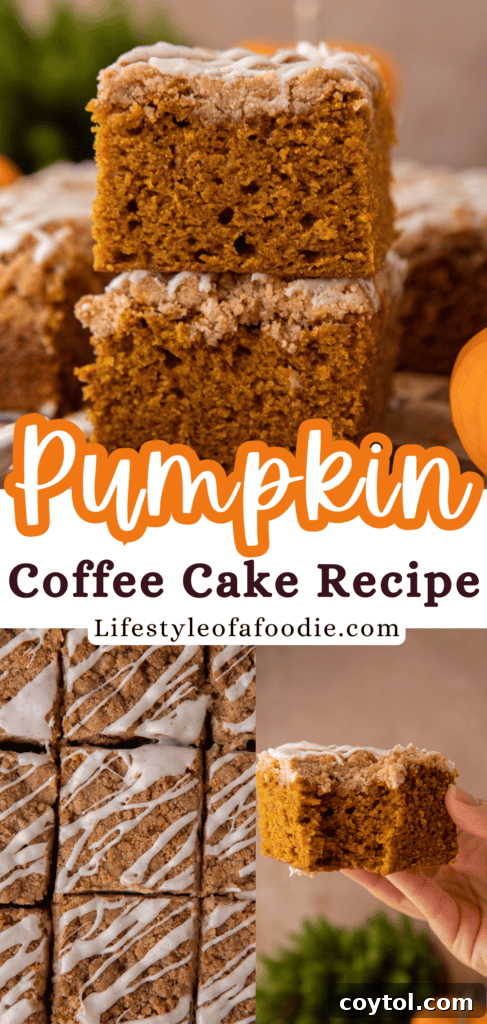 pumpkin coffee cake recipe pinterest pin