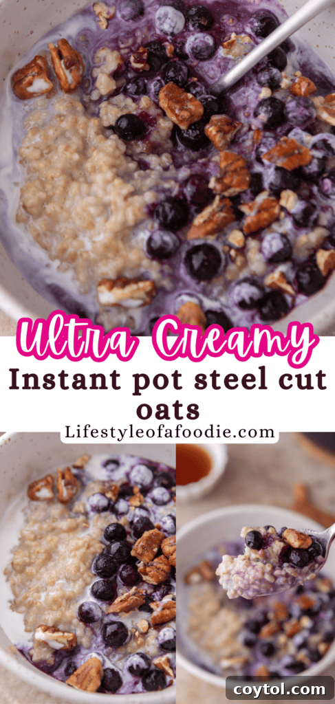 Perfectly Creamy Instant Pot Steel-Cut Oats 14 Steel cut oats with toppings