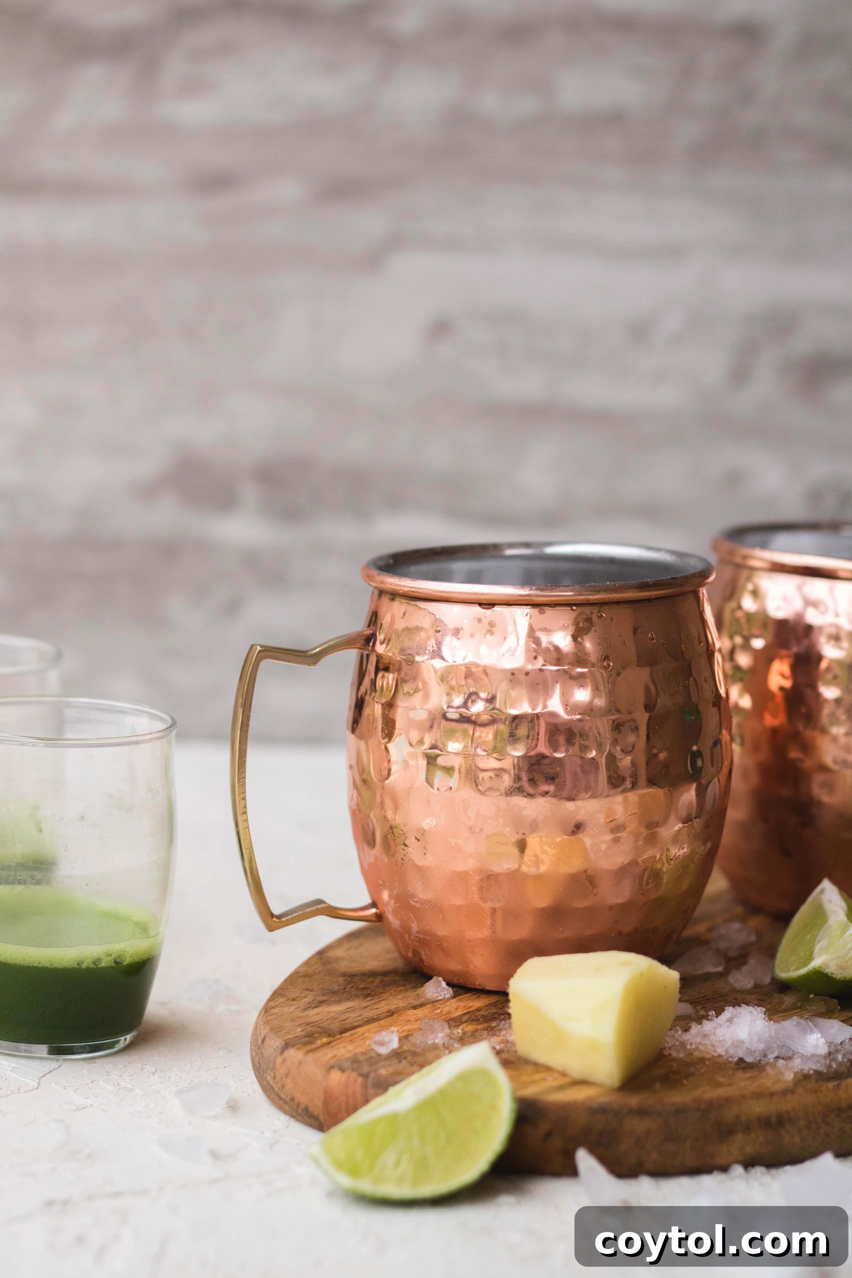 Mixing matcha powder with hot water