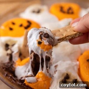 Wicked Good Halloween Smores Dip 11 Halloween S'mores Dip Recipe getting scooped up
