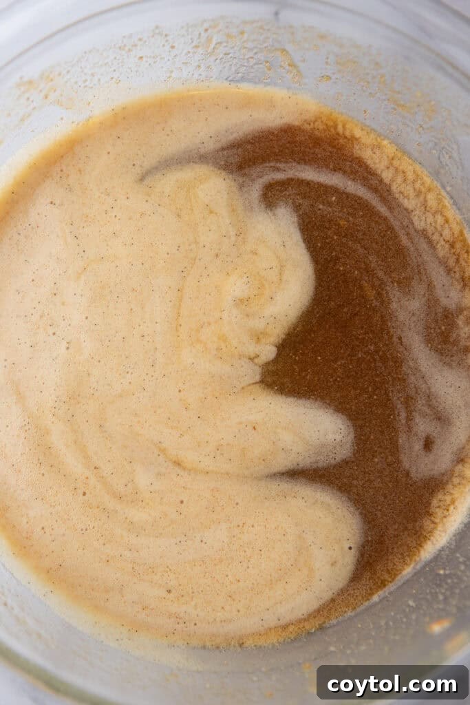 mixed ingredients in a bowl