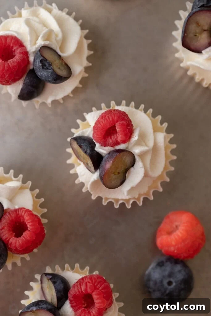 An overhead shot of an array of mini cheesecakes with Nilla Wafers, showcasing their perfect round shape and golden crusts.