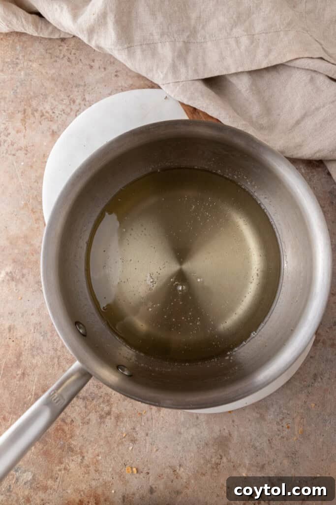 mixed ingredients simmering in a pot on the stove