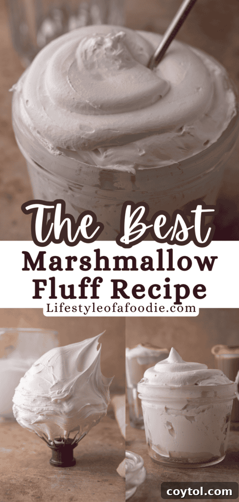 homemade marshmallow fluff recipe pinterest pin