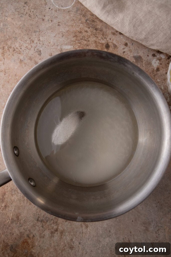 unmixed ingredients in a saucepan