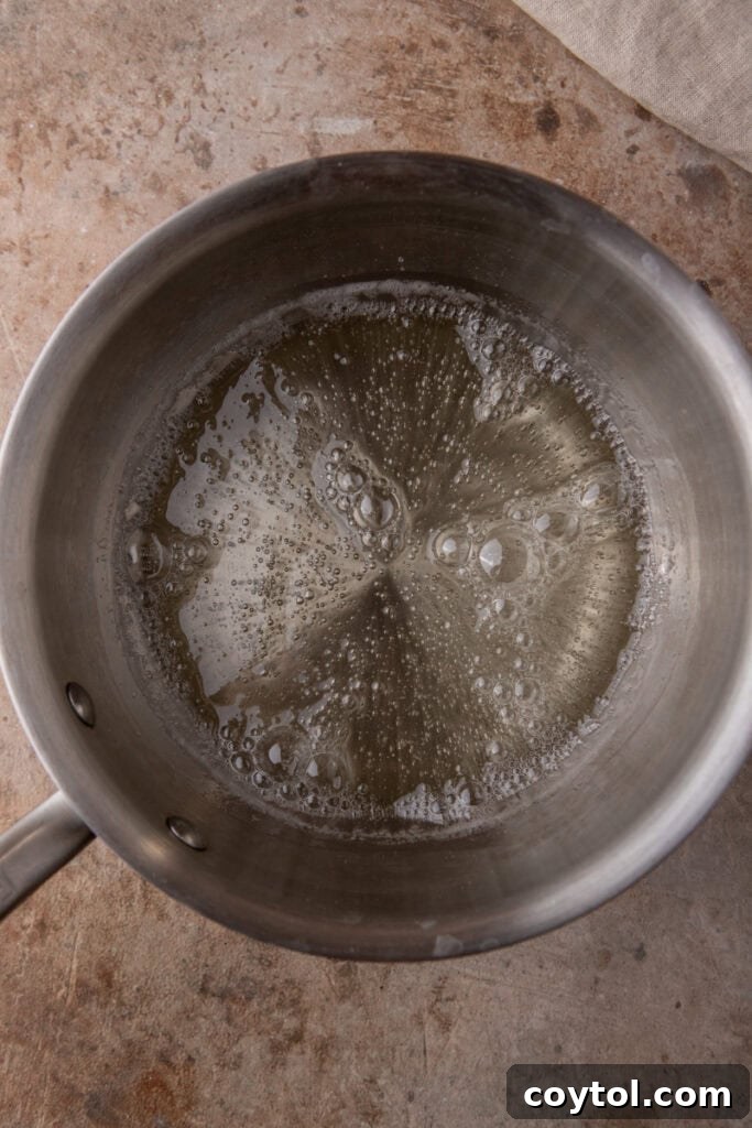 mixed ingredients in a saucepan