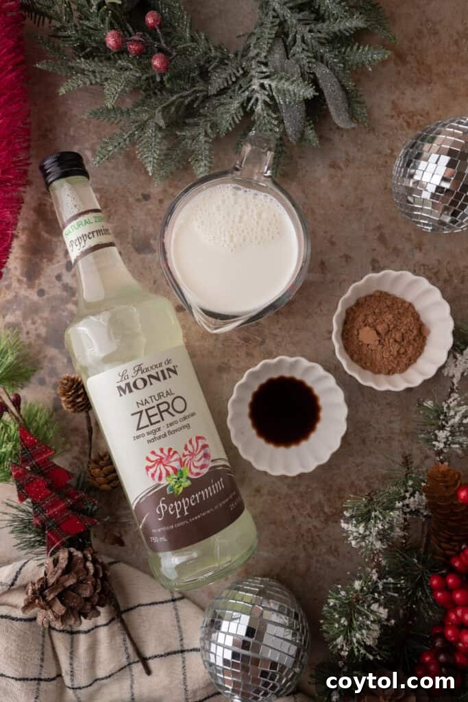 Homemade Peppermint Mocha Creamer: Your Cozy Coffee Upgrade 3 Ingredients on the table