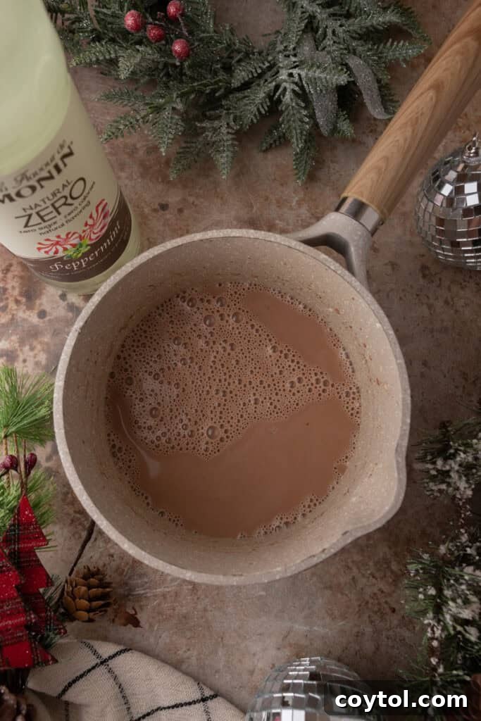Homemade Peppermint Mocha Creamer: Your Cozy Coffee Upgrade 6 Creamer in a pot