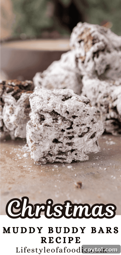 Muddy Buddy Bars recipe Pinterest pin image 2