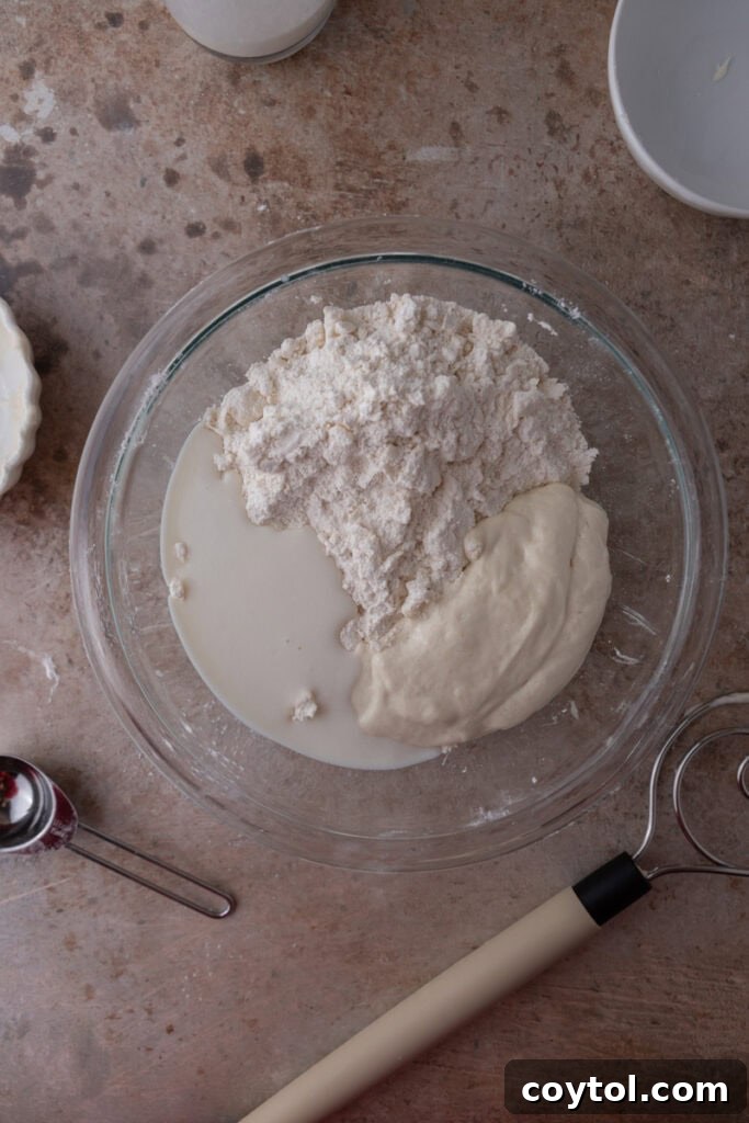 unmixed ingredients in a bowl