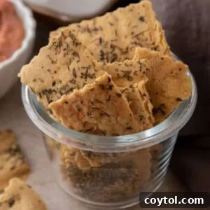 sourdough discard 3 ingredient crackers in a jar