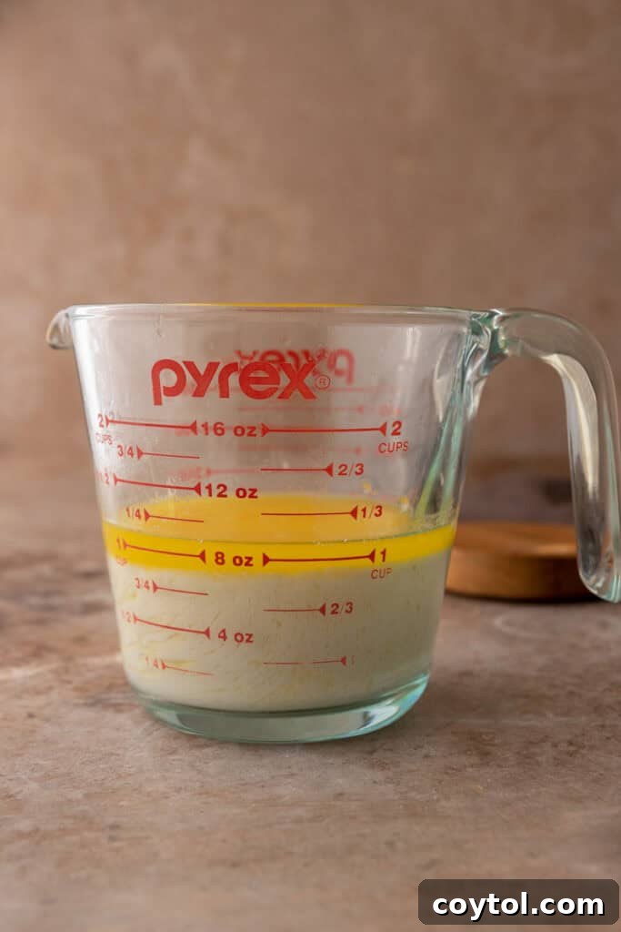 Unmixed sourdough discard cracker ingredients in a bowl