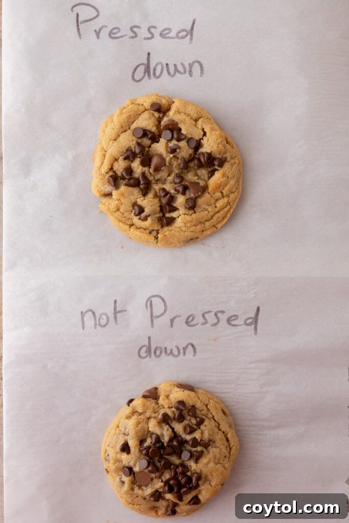 Explanation of differences between pressed and unpressed cookies
