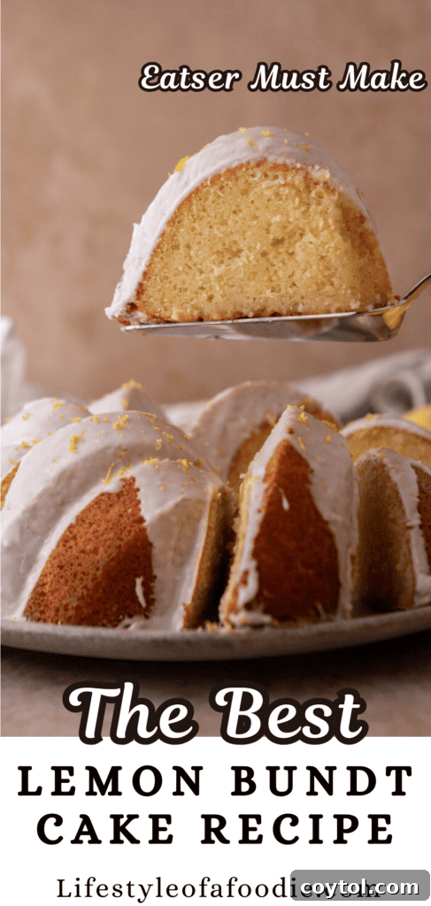 Zesty & Moist Lemon Bundt Perfection 23 Lemon bundt cake pin image 2