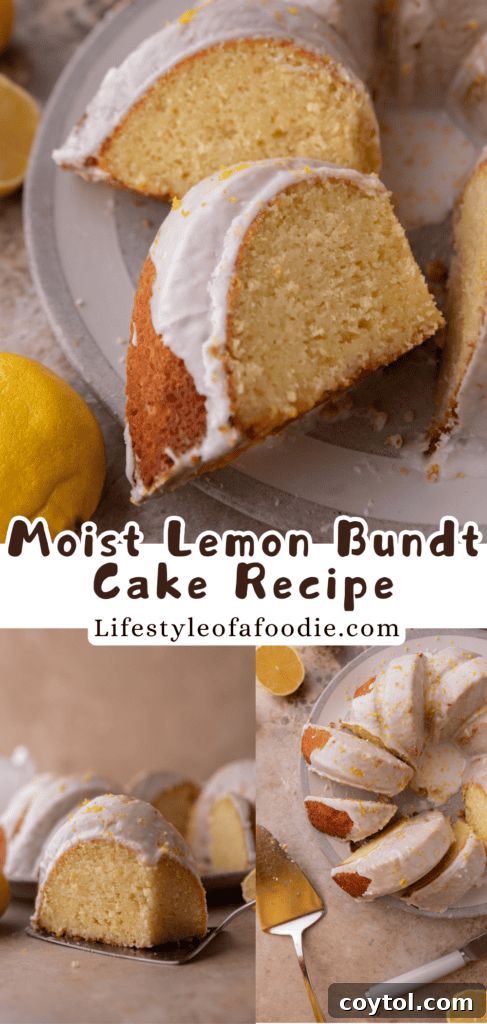Zesty & Moist Lemon Bundt Perfection 24 Lemon bundt cake pin image 3