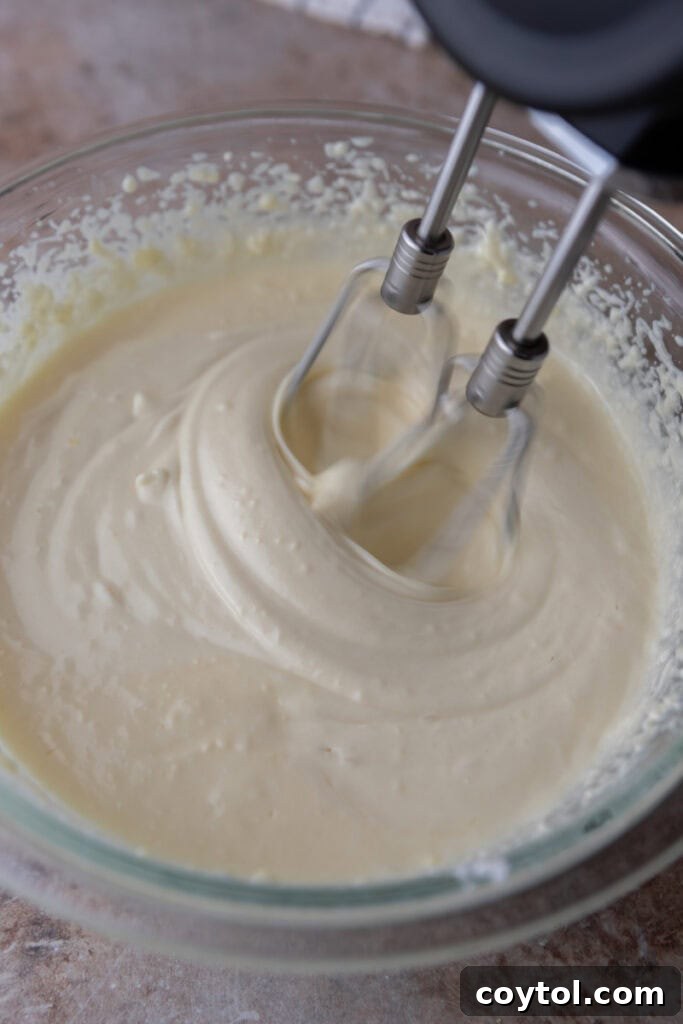 Ingredients being mixed in a bowl to create cake release