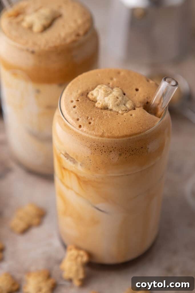 teddy graham latte side shot