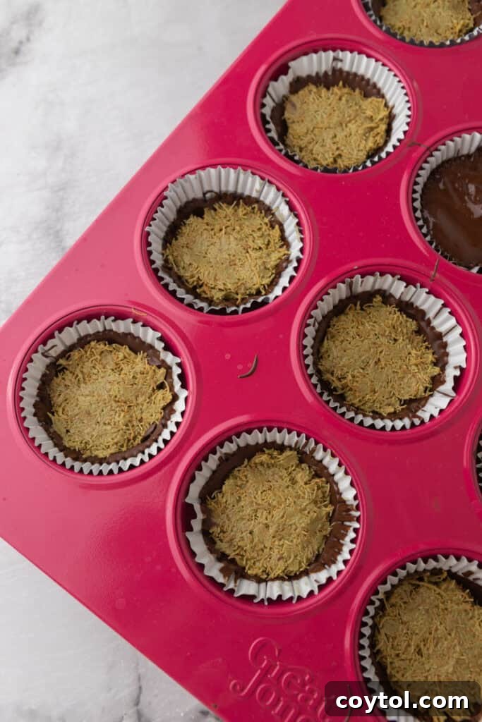 ingredients in a muffin liner