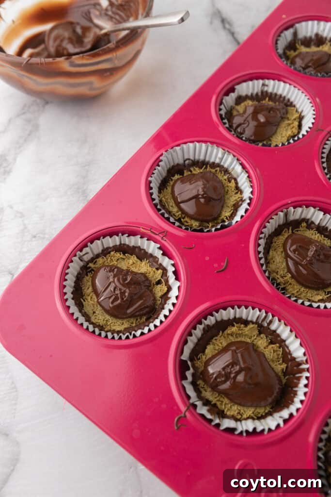 ingredients in a muffin liner