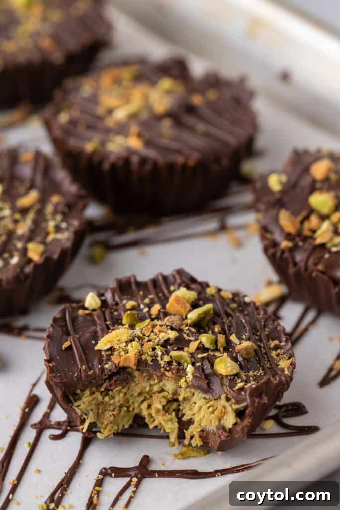 Dubai Chocolate Cups Recipe split open