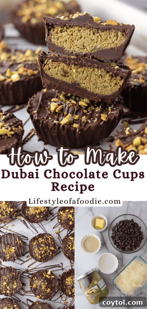 Dubai Chocolate Pistachio cups