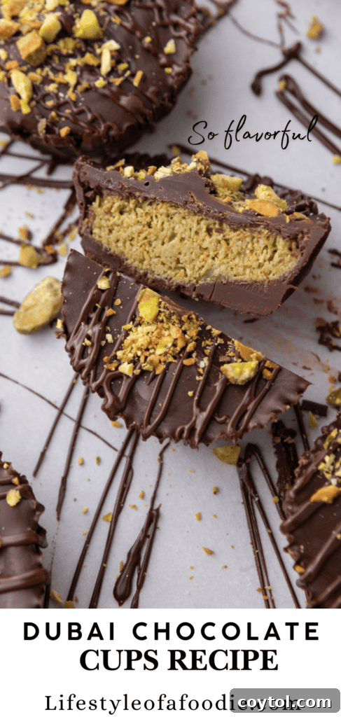 Dubai Chocolate Pistachio cups