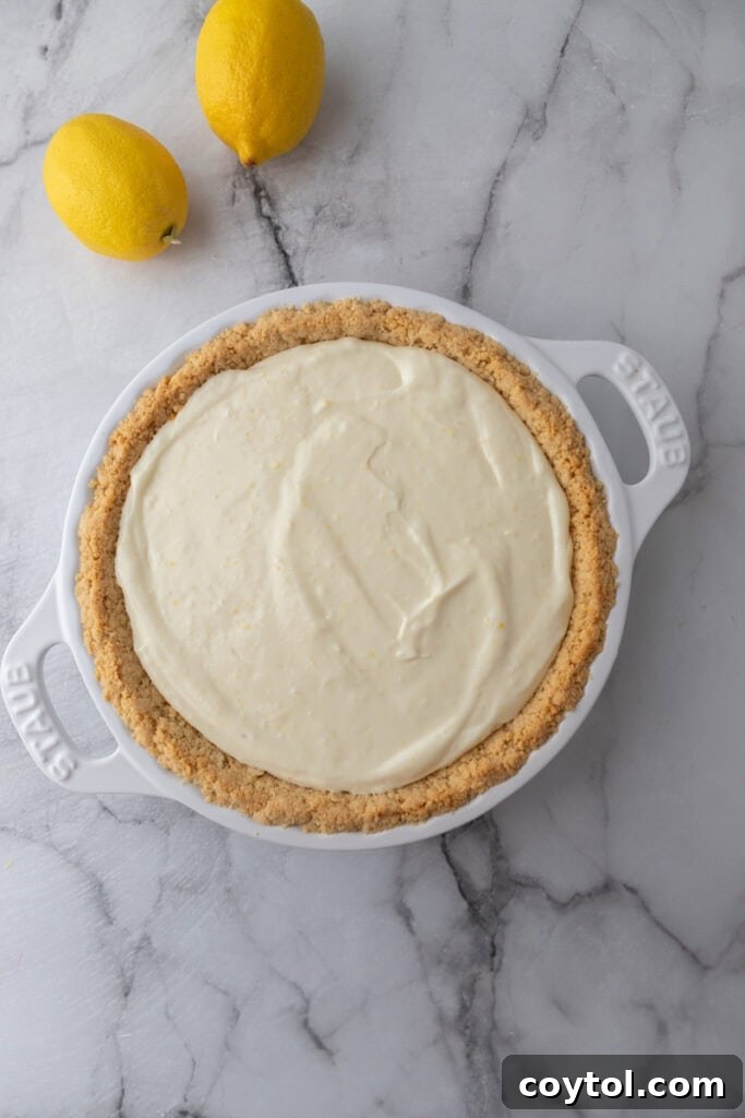 mixed ingredients in a crust