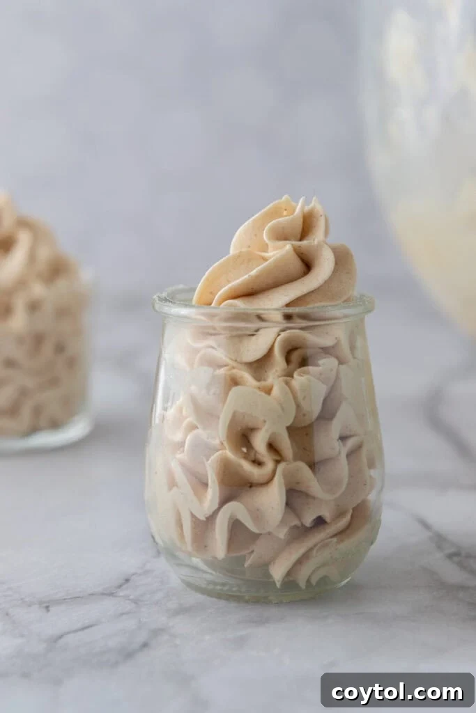 Brown Butter Frosting recipe side shot