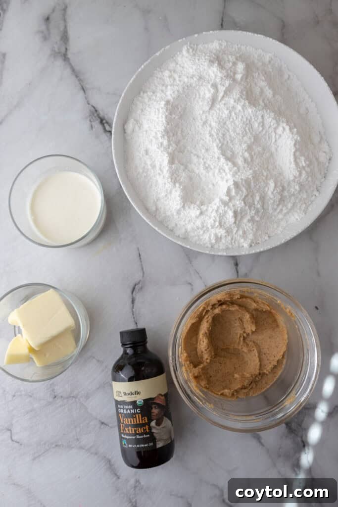 Brown Butter Frosting recipe ingredients