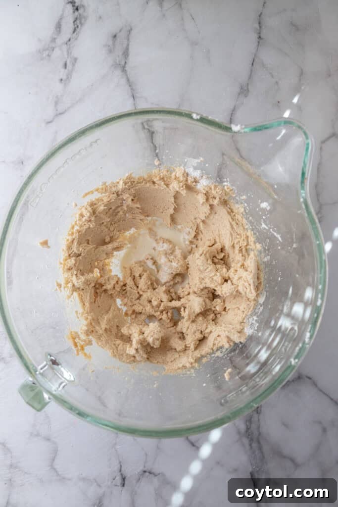 unwhipped ingredients in a bowl