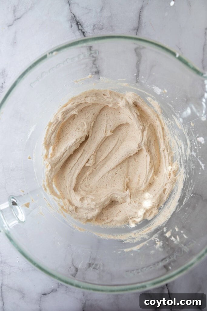 whipped ingredients in a bowl