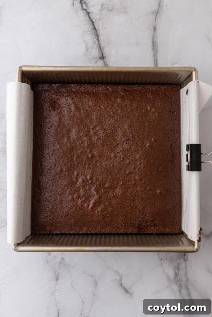 baked batter in a pan