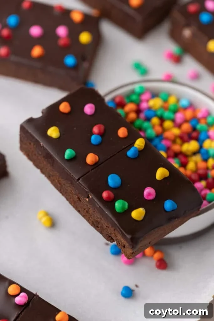 Cosmic Brownies recipe close up