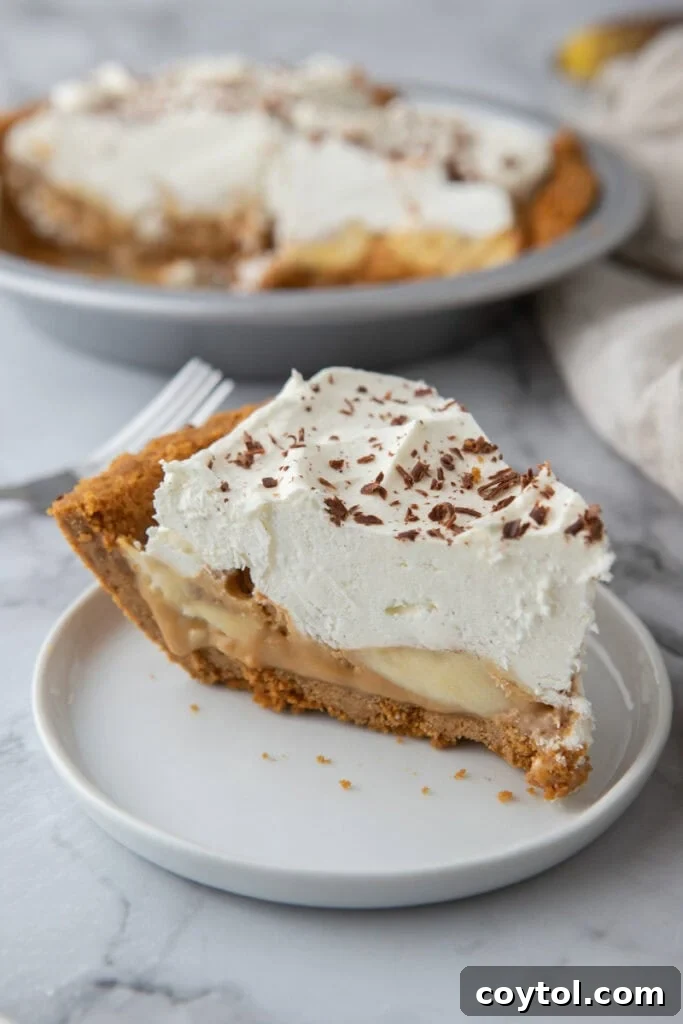 The Secret To Divine Banoffee Pie 14 a slice of the Banoffee Pie recipe on a plate