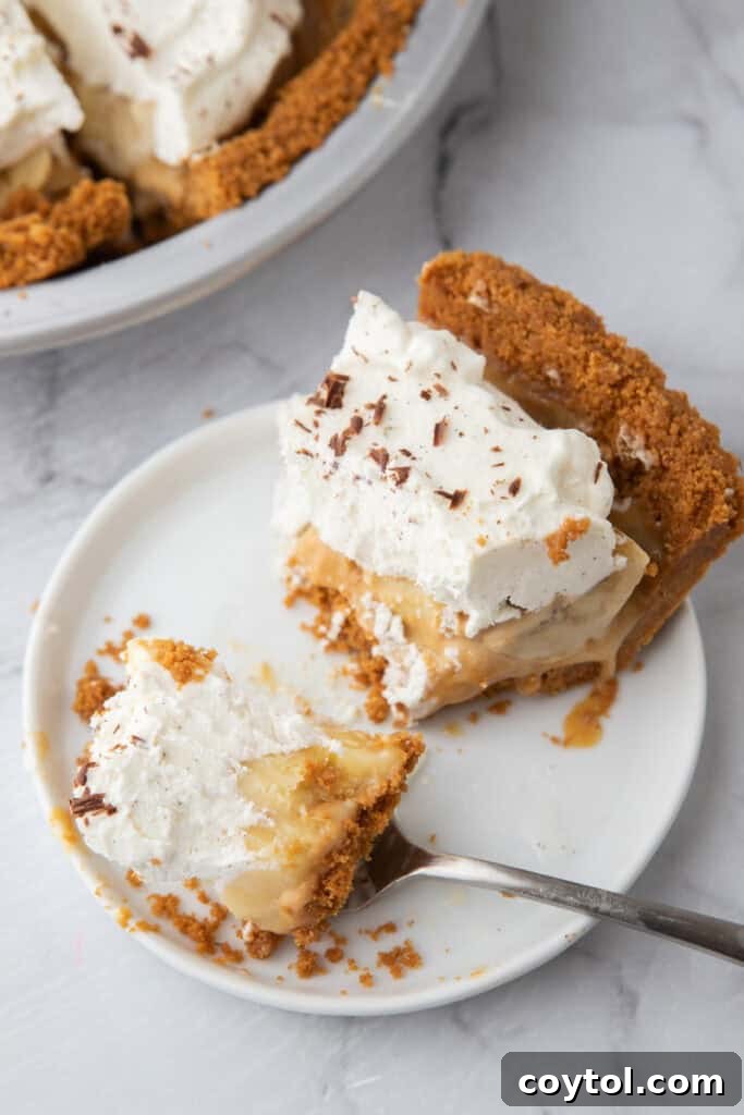 The Secret To Divine Banoffee Pie 4 a slice of the Banoffee Pie recipe on a plate