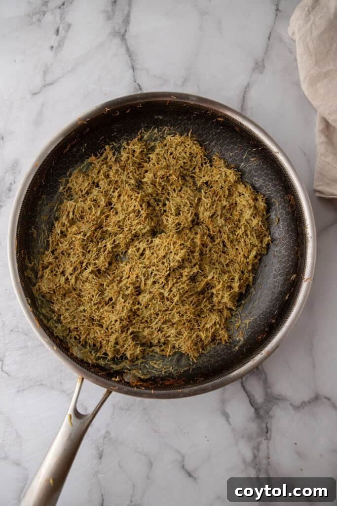 Toasted kataifi mixed with pistachio cream and tahini.