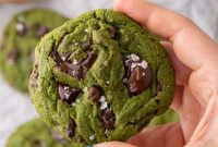 Emerald Matcha Chocolate Chip Cookies